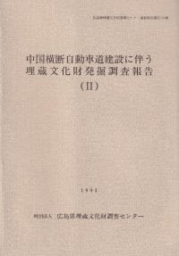 中国横断自動車道建設に伴う埋蔵文化財発掘調査報告2