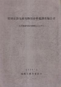 特別史跡五稜郭跡保存整備調査報告書 保存整備基本計画策定に向けて