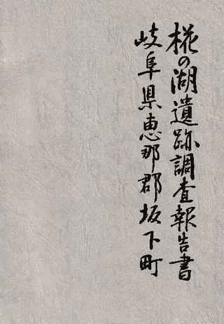 椛の湖遺跡 岐阜県恵那郡坂下町椛の湖遺跡調査報告書