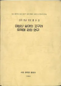 대성산 일대의 고구려 유적에 관한 연구(뻳Ӥιפ˴ؤ븦)(ư)
