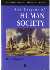 The Origins of Human Society
