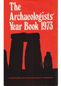 The archaeologists�� year book 1975 : an international directory of archaeology and anthropology