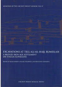 Excavations at Tell Ali al-Hajj, Rumeilah : a Bronze-Iron Age Settlement on Syrian Euphrates