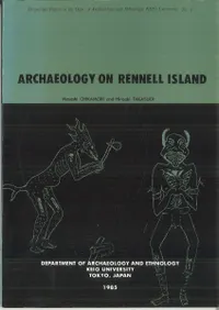 ARCHAEOLOGY ON RENNELL ISLAND