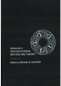 Advances in Archaeological Method and TheoryVolume.5