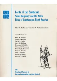 Lords of the Southeast : Social Inequality and the Native Elites of Southeastern North America