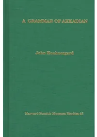 A Grammar of Akkadian(åɸʸˡ)