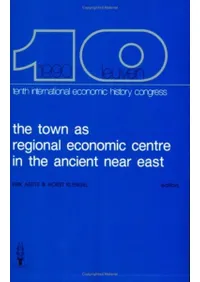 The town as Regional Economic Centre in the Ancient Near East